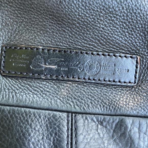 FOSSIL BLACK LEATHER SHOULDER BAG, side pockets , BOHO LOOK, - Picture 2 of 8